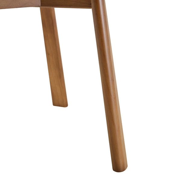 English Elm 2 Solid Wood Ergonomic Dining Chairs with Pu Cushioned Seats and Curved Lumbar Backrests Walnut+black W1151P436187