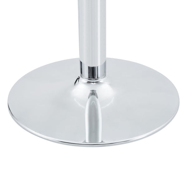 English Elm 27.5-inch Round Tempered Glass Coffee Table Matte Metal Base Modern Living Room Silver W1151P439523