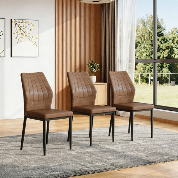 English Elm Set of 3 Shell Backrest Dining Chairs Ergonomic Tech Fabric Coastal Sculptural W1151P442910