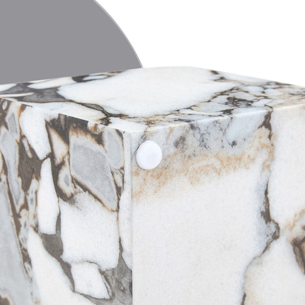 English Elm A Marble Effect and Glass Nesting Coffee Table Set for Modern Living Spaces W1151P444421
