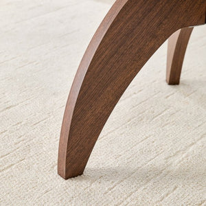 English Elm Creative Round Glass Coffee Table Walnut Claw Base Sculptural Living Room Accent W1151P449919