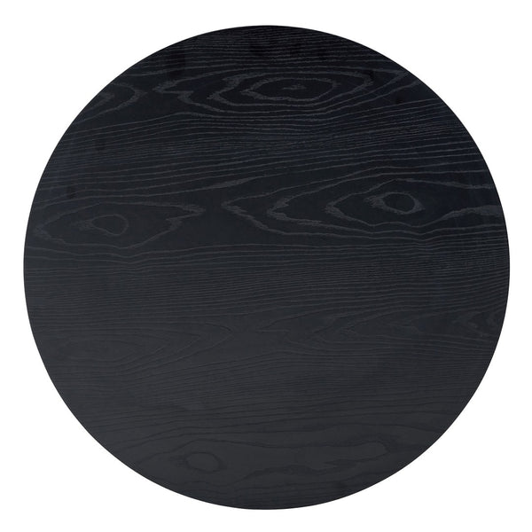 English Elm Black Round MDF Coffee Table Industrial Diamond Metal Base Compact Living Room W1151P457593