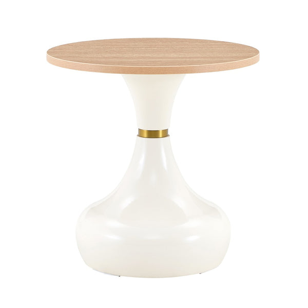 English Elm Affordable Gourd Shaped Nesting Coffee Table Set with MDF Top and Gold Accent Base Off White, Wood W1151P458847