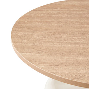 English Elm Affordable Gourd Shaped Nesting Coffee Table Set with MDF Top and Gold Accent Base Off White, Wood W1151P458847