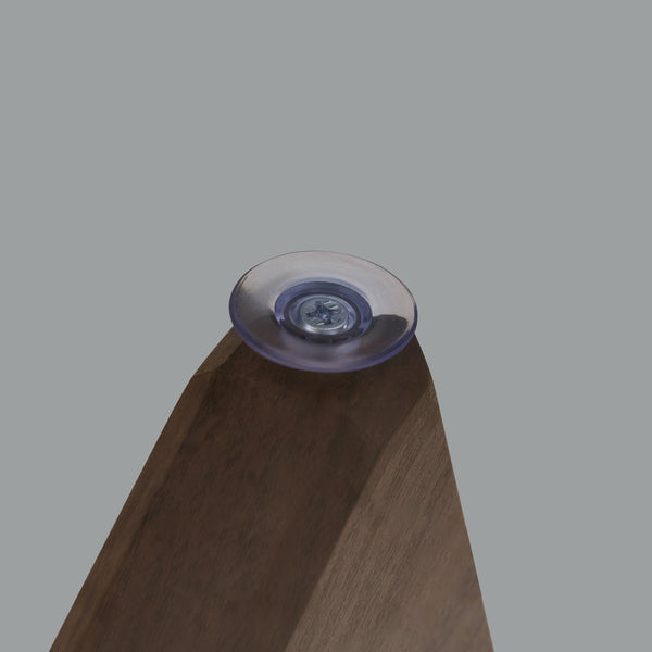 English Elm Artistic Round Coffee Table Smoked Glass Top Cross Base Mid Century Living Room Gray/Walnut W1151P462910