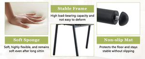 English Elm 4-Piece Matte PU Leather Dining Chair Set with Steel Legs for Modern Interiors Black W1151P473198