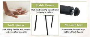 English Elm 4-Piece Matte PU Leather Dining Chair Set with Steel Legs for Modern Interiors Black+Light Gray W1151P473201
