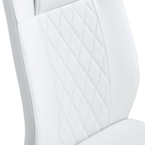 English Elm Modern PU Leather Dining Chair Set of 6 with Gold Legs and Foam Cushioned Seats W1151P494811