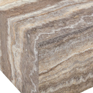 English Elm 39.3 Inch Rectangular MDF Coffee Table with Stone Pattern Waterproof Surface Modern Living Room W1151P510924