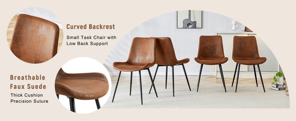 English Elm Table and Chair Set Two-tone Wood Mdf Top with Built-in Storage and Six Cushioned Seats W1151S03447