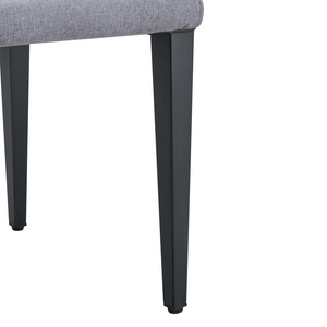English Elm Table and Chair Set Nine Piece Dining with Storage Shelf Linen Upholstered Seating Black, Light Gray, Wood W1151S03462