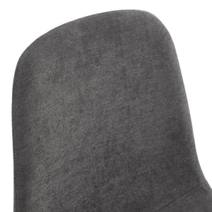 English Elm Table and Chair Set Seats Six with Storage Shelf Linen Upholstery Modern Dining Dark Gray, White+Black W1151S03493
