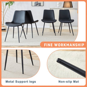 English Elm Table and Chair Set 7 Piece Dining with Wood Grain Spliced Top Plus Storage Shelf White & Black Black W1151S03499