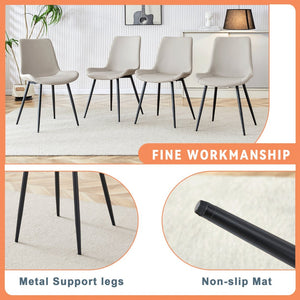 English Elm Table and Chair Set 7 Piece Dining with Wood Grain Spliced Top Plus Storage Shelf White & Black Light Gray W1151S03501