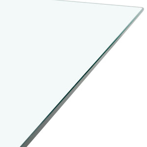 English Elm Modern Tempered Glass Dining Table with Sculptural MDF Base Seats Six in Style W1151S03748