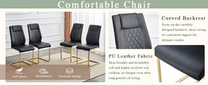 English Elm Table and Chair Set Tempered Glass Top with X Base and 8 PU Leather Dining Seats W1151S03881
