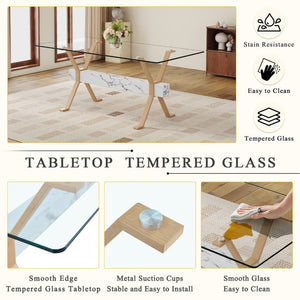 English Elm Table and Chair Set Large Glass Top Dining with X Base and 8 Upholstered Seats W1151S04094