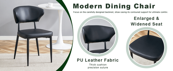 English Elm Table and Chair Set Round Tempered Glass Top X Base with Four Pu Dining Seats Black W1151S04240