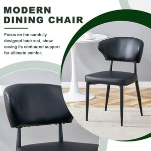 English Elm Table and Chair Set Round Tempered Glass Top X Base with Four Pu Dining Seats Black W1151S04240