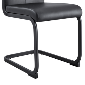 English Elm Table and Chair Set Seats Six with Built-in Shelf Black Grain Mdf and Pu Cushioned W1151S04247