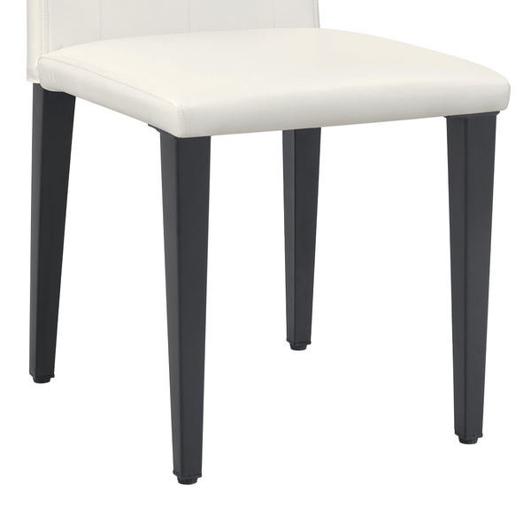 English Elm Table and Chair Set Seats 8 with Built-in Shelf Black Grain Mdf Top White Pu W1151S04324