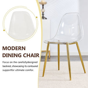 English Elm Table and Chair Set Round Glass Top with Gold X Base Seats Four for Compact Dining W1151S04420