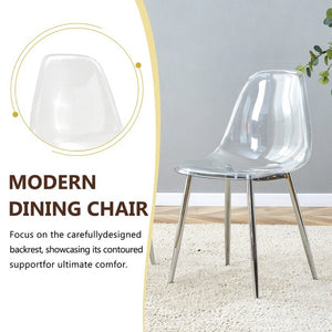 English Elm Table and Chair Set Round Tempered Glass Top with Silver X Base for Modern Dining W1151S04426