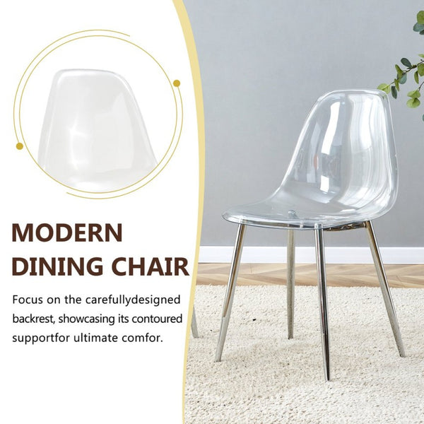 English Elm Table and Chair Set Round Tempered Glass Top with Silver X Base for Modern Dining W1151S04426