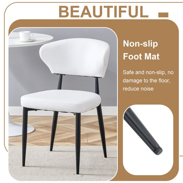 English Elm Table and Chair Set 42 Inch Round Mdf Dining with Tempered Glass and Ergonomic Seats Brown White W1151S04501