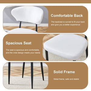 English Elm Table and Chair Set 42 Inch Round Mdf Dining with Tempered Glass and Ergonomic Seats Brown White W1151S04501