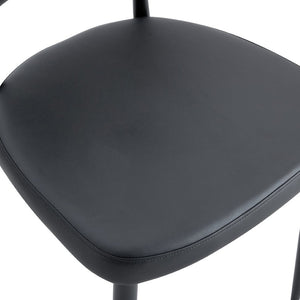English Elm Table and Chair Set 42 Inch Round Mdf Dining with Tempered Glass and Ergonomic Seats White Black W1151S04514