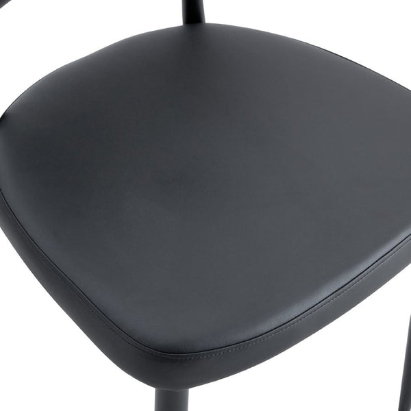 English Elm Table and Chair Set 42 Inch Round Mdf Dining with Tempered Glass and Ergonomic Seats White Black W1151S04514