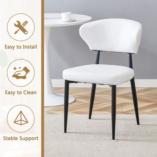 English Elm Table and Chair Set 42 Inch Round Mdf Dining with Tempered Glass and Ergonomic Seats White White W1151S04515