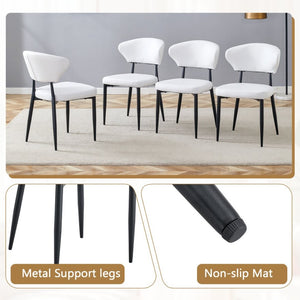English Elm Table and Chair Set 42 Inch Round Mdf Dining with Tempered Glass and Ergonomic Seats White White W1151S04515