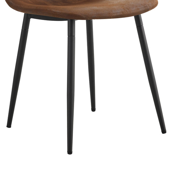 English Elm Table and Chair Set 42 Inch Round Black Mdf with Storage Shelves Suede Seat Dining W1151S04566