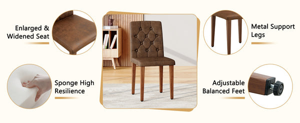 English Elm Table and Chair Set Round Mdf Black Top with Storage Shelves Tufted Suede Seats W1151S04584