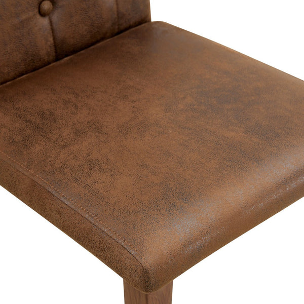 English Elm Table and Chair Set Round Mdf Black Top with Storage Shelves Tufted Suede Seats W1151S04584