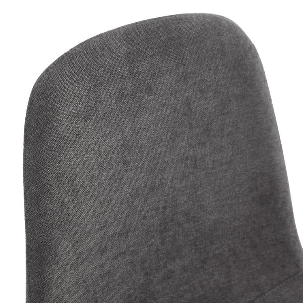 English Elm Table and Chair Set Marble Glass Top with Six Linen Upholstered Seats Modern Dining W1151S04625