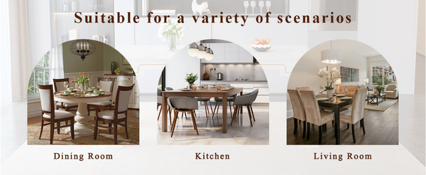 English Elm Table and Chair Set Walnut Grain Rectangular Dining with Six Fabric Upholstered Seats W1151S04796