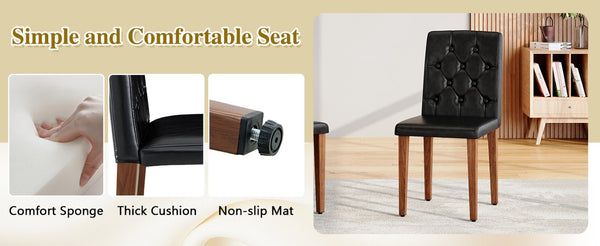 English Elm Table and Chair Set Round Marble MDF Top with Hourglass Base and PU Leather Seating 6 Chairs W1151S04888