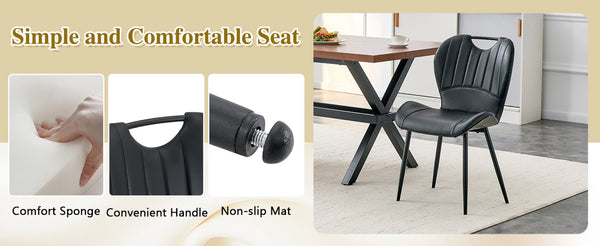 English Elm Table and Chair Set 9 Piece Industrial Dining with Mdf Top X Frame Metal Base Walnut Black W1151S04933