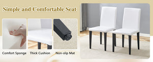 English Elm Table and Chair Set 7 Piece Industrial Walnut Mdf Top X Frame Dining Room Walnut+Black, White W1151S04937
