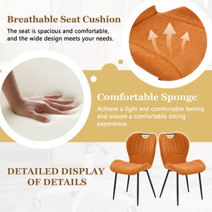 English Elm Table Set Square Tempered Glass Top with Four Upholstered Chairs Modern Dining Room W1151S04958