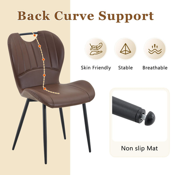 English Elm Table and Chair Set Square Tempered Glass Top Black Metal Pedestal Base 5 Piece Brown W1151S04961