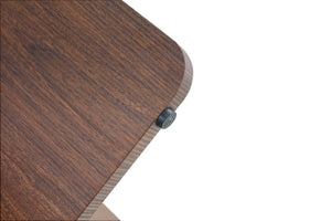 English Elm Medieval-style Sintered Stone Round Dining Table with Storage Shelf for Compact Spaces Black Walnut W1151S04964