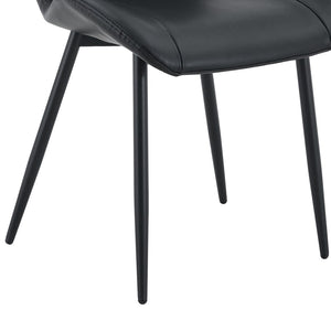 English Elm Table and Chair Set 9 Piece Industrial Dining with Mdf Top X Frame Metal Base Wood Grain Black W1151S04966