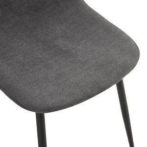 English Elm Table and Chair Set Seats Four with Mdf Wood Top Black Metal Legs Industrial Style W1151S04971