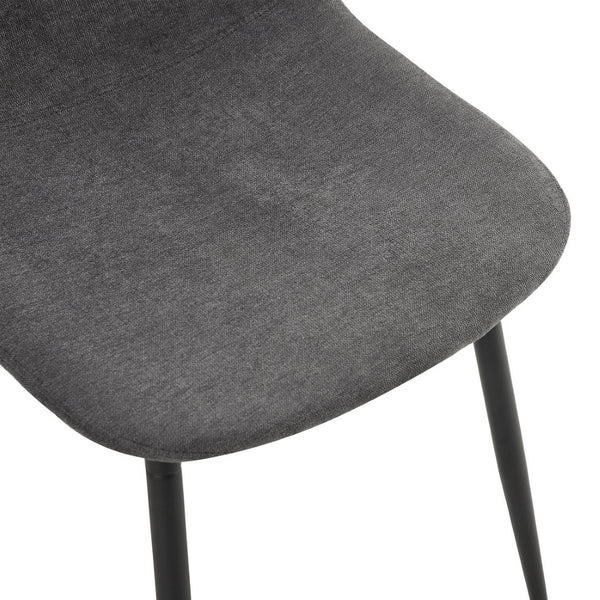 English Elm Table and Chair Set Seats Four with Mdf Wood Top Black Metal Legs Industrial Style W1151S04971