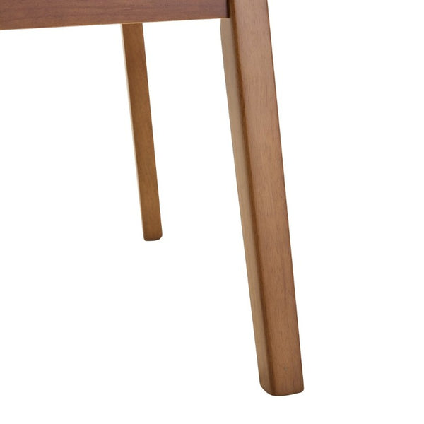 English Elm Table and Chair Set Rectangular MDF Top with Six Walnut Solid Wood Upholstered Seats Light Wood Grain Black W1151S05000