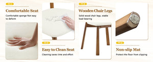 English Elm Table and Chair Set Rectangular MDF Dining Six Solid Wood Seats Curved Ergonomic Walnut Wood Grain W1151S05014